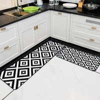 kitchen mat modern simplicity black white geometric living room rugs home bedroom bedside carpets non slip bathroom door mats