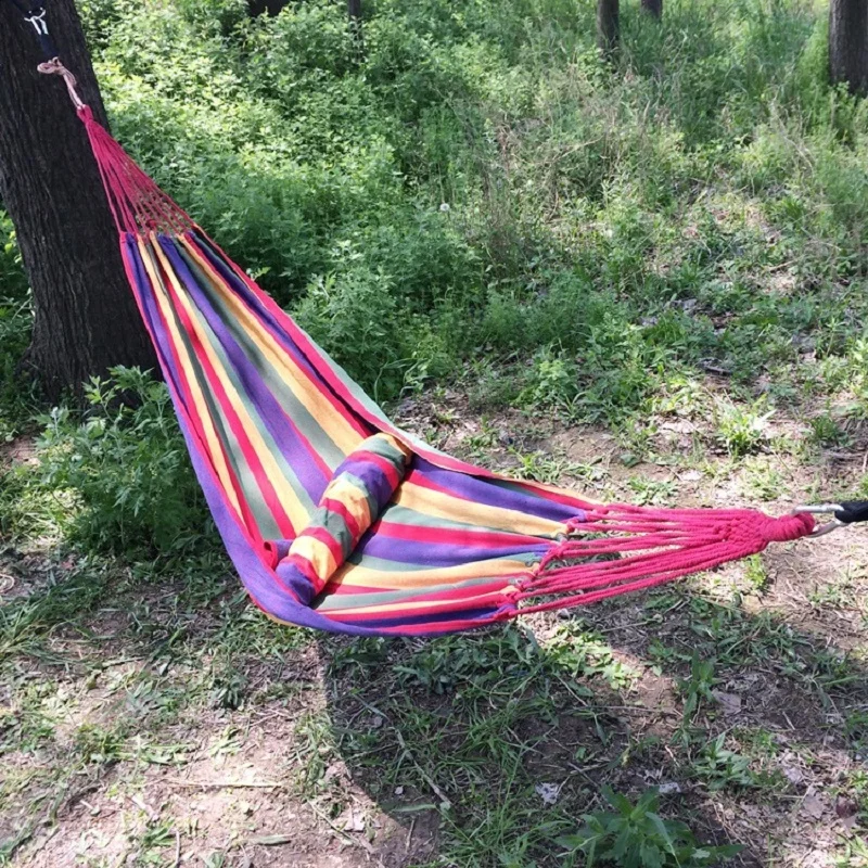 Portable Outdoor Garden Hammock Hang BED Travel Camping Swing Canvas Stripe Free Shipping | Мебель