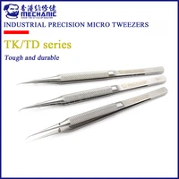 mechanic tk 1115 tc 1115 precision tin planted steel mesh titanium alloy tweezers suitable for electronic component repair