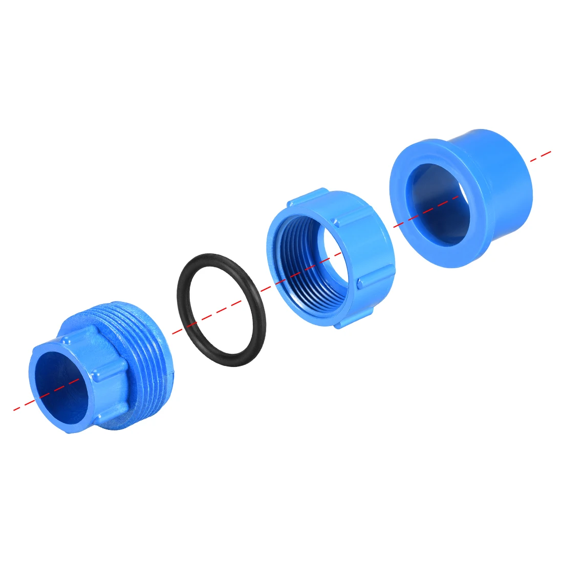 

uxcell 5pcs 25mm X 25mm PVC Pipe Fitting Union Solvent Socket Quick Connector Blue