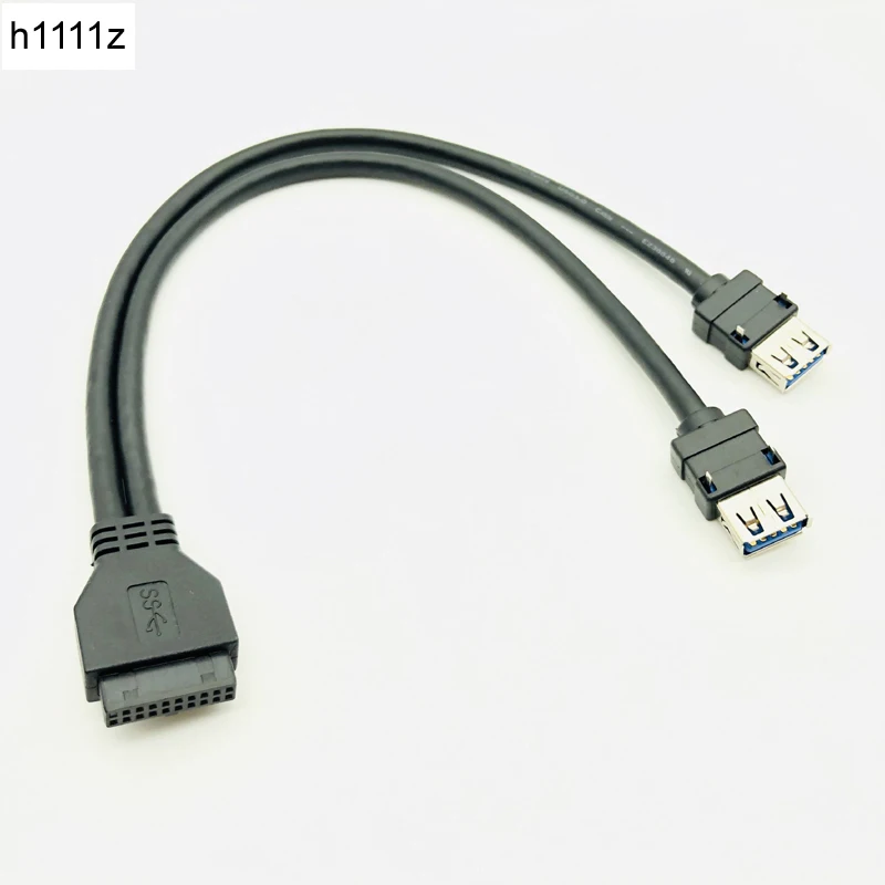 USB разъем для кабеля 3 0 ПК Фронтальная панель usb хаб 20 контактный двойной порт