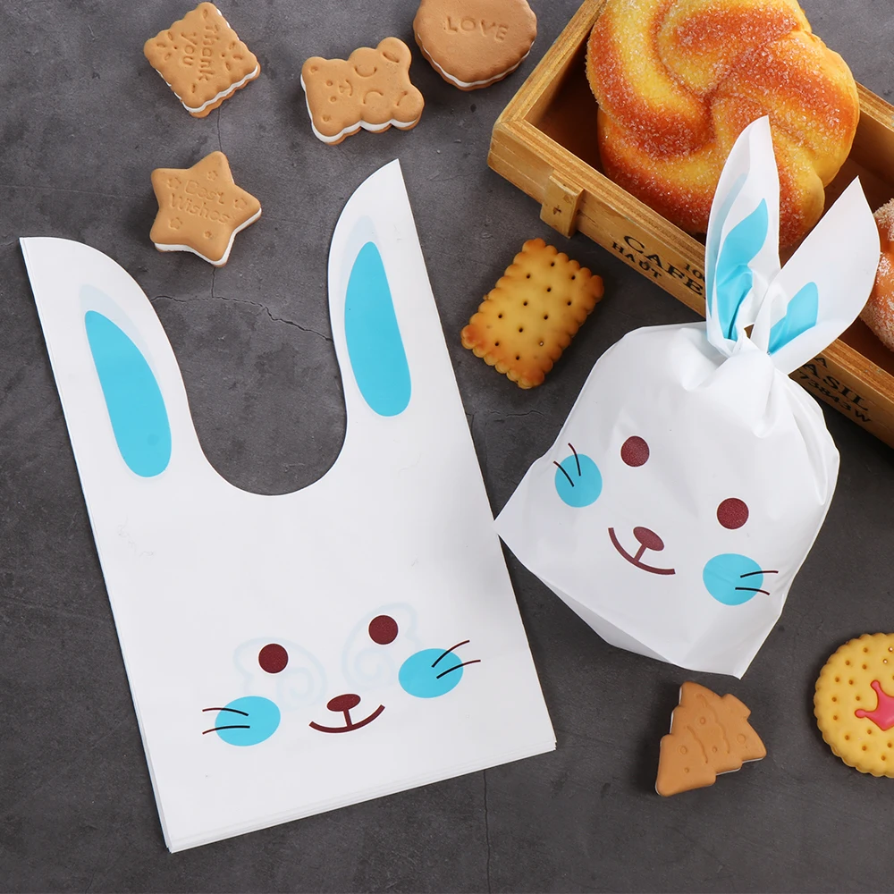 10 шт. милый кролик печенья сумки Пасхальный конфеты мешок Кролик уха упаковка для