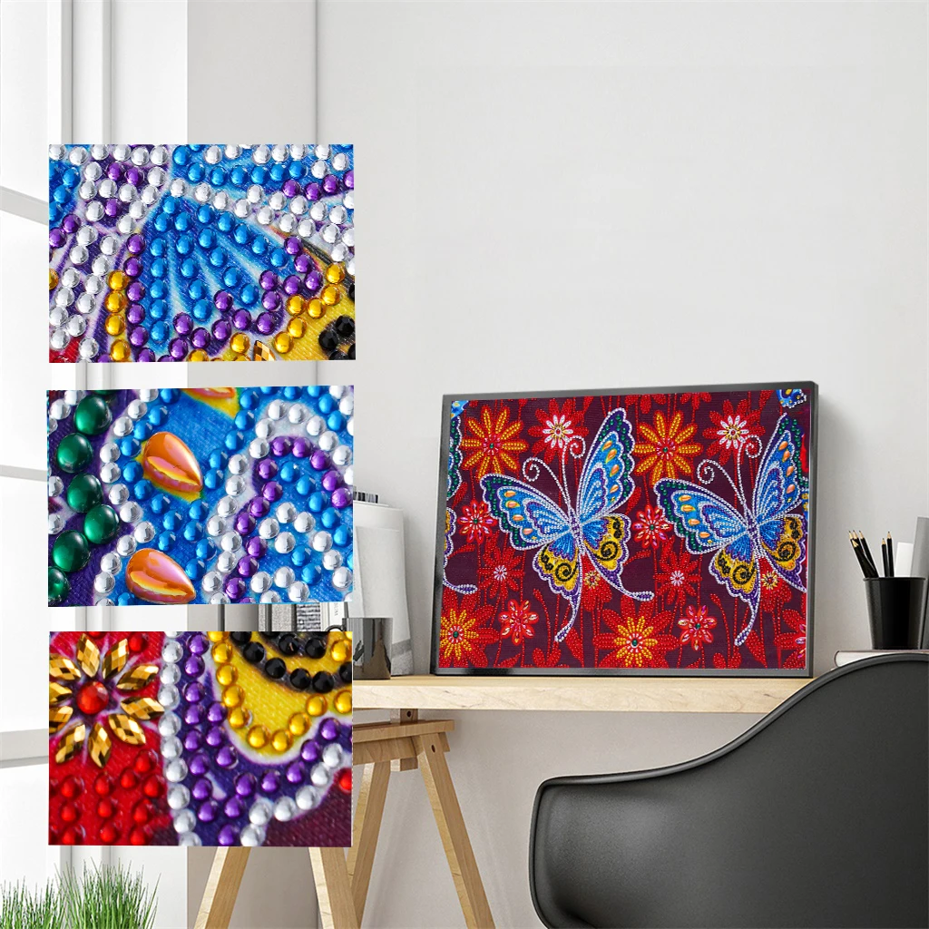 

5D DIY Diamond Painting Fashion Flower Animal Butterfly Kit Diamond Shaped Embroidery Mosaic Art Painting Rhinestone Home Decor