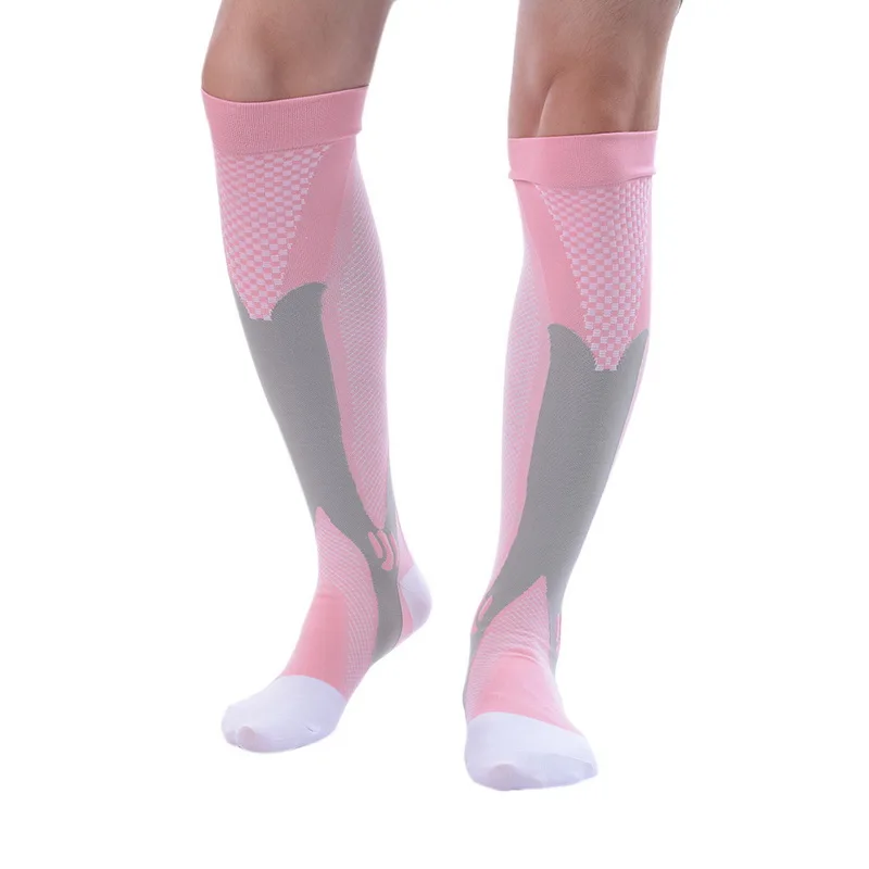 pink LASPERAL/1 пара; Новинка; модные Компрессионные носки; спортивные носки для бега, беременности, здоровья; носки для спорта на открытом воздухе, гонок, велоспорта - Цвет: pink