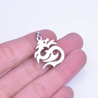 10pcs lot stainless steel animal butterfly dragonfly charms finding diy dragon pendant for necklaces jewelry wholesale