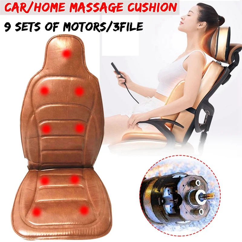 

Car Multi-Function Body Massage Pad Electric Heating Massage Cushion Car Home Office Massager Lumbar Back Neck Pad Relax US Plug