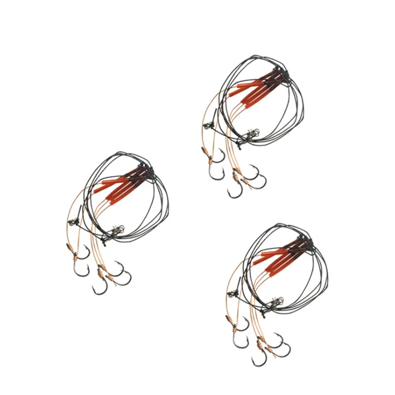 

1pcs High Carbon Steel carp Fishing Hooks With 5 Small Hooks Rigs Swivel Fishing Lures 5#-14# String Hooks Pesca Accessories