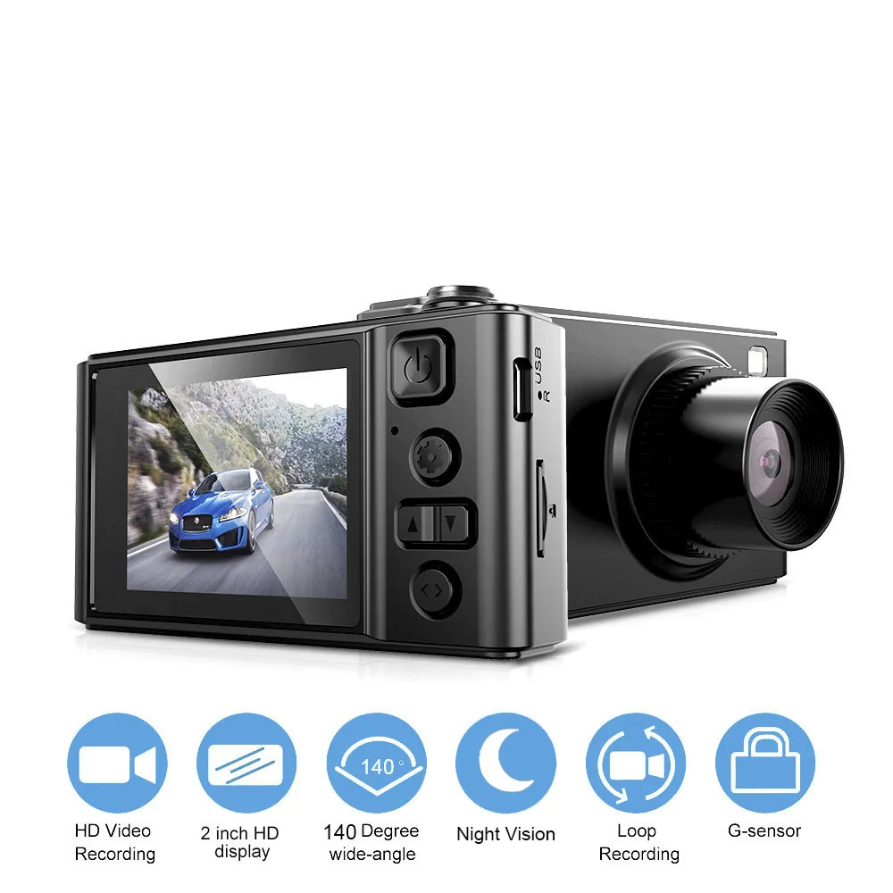 Автомобильный видеорегистратор мини камера 2 дюйма Full HD 1080P ночное
