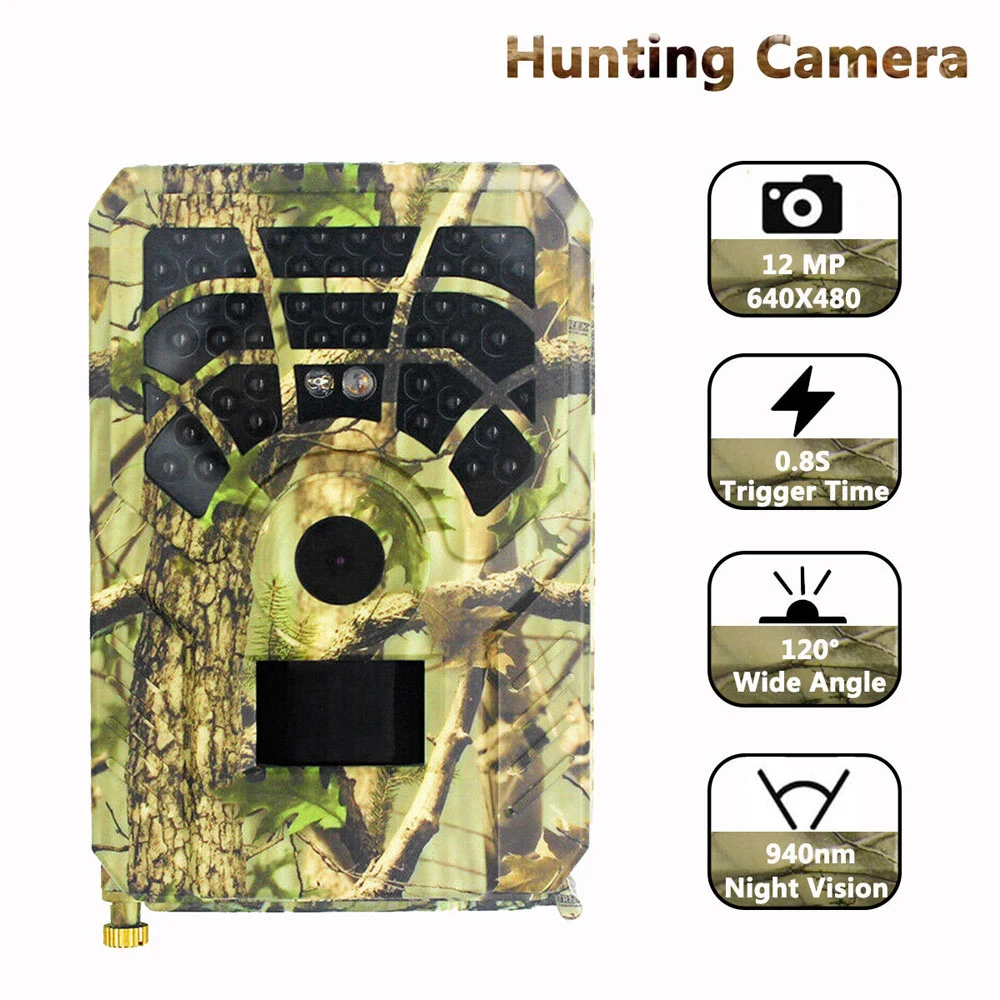 

PR-300A HD 1080p Hunting Camera Photo Trap 5MP Wildlife Trail Night Vision 120 Degree Video Cam Scouting Game Tracking Camera