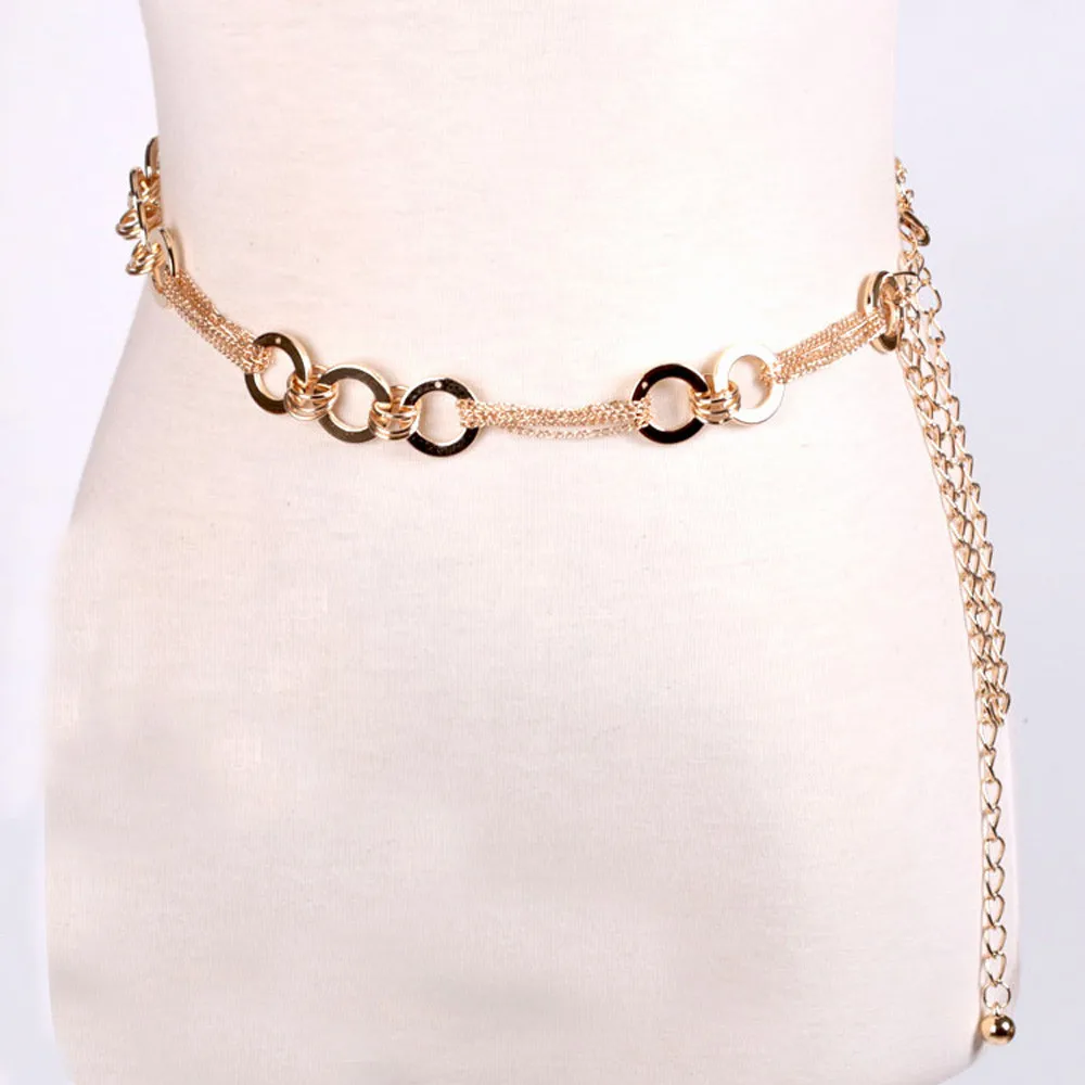 Women belt Fashion Women's Lady Metal Chain Style Belt Body Party Dress Decor Waistband accesorios mujer | Аксессуары для