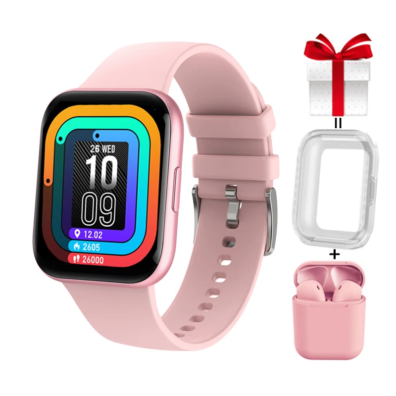Monitor de Freqüência Ip68 à Prova Relógio Inteligente Mulher Chamada Whatsapp Notificação Dip68 Água Cardíaca Pressão Arterial Oxigênio Masculino Smartveres P25