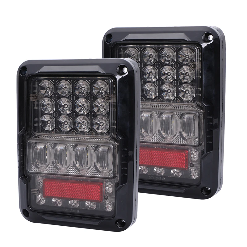 

1Pair LED Taillight Parking Back up Reverse Brake Tail Light Lamp Rear Back Bumper Lights 2007~2016 For Jeep Wrangler JK