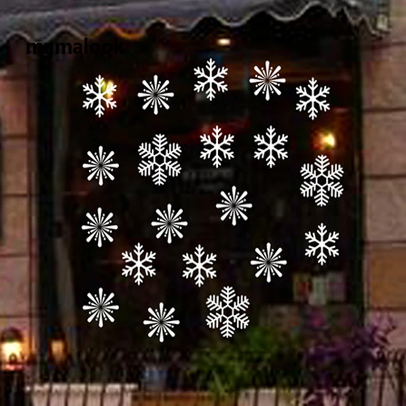 

38pcs / lot Electrostatic Snowflake Kids Room Window Sticker Christmas Home Wall Stickers Decals New Year Decoration Wallpaper