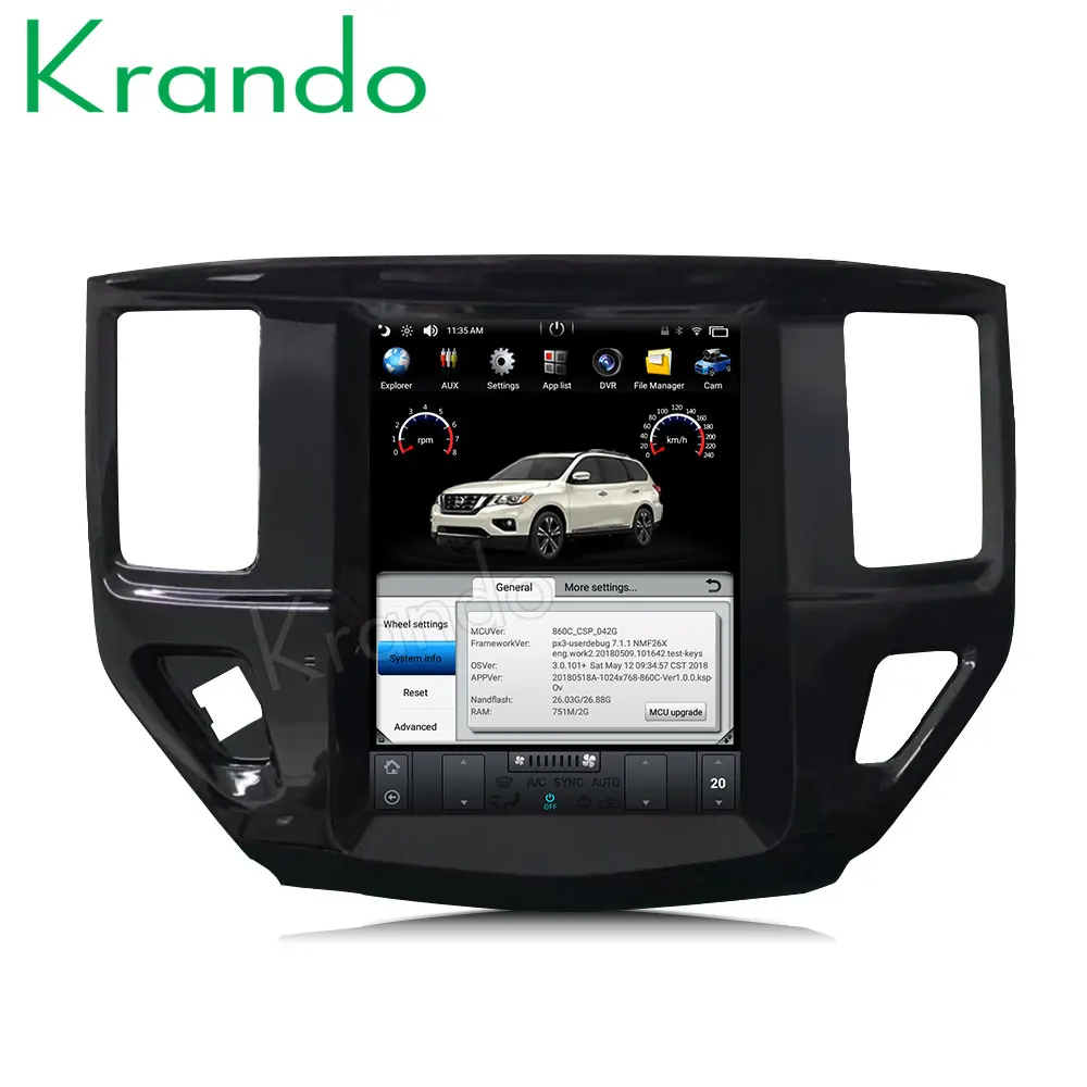 Krando Android 7,1 10," для Nissan Pathfinder tesla вертикальный экран Автомобильный Радио gps Мультимедийная система для Nissan Pathfinder