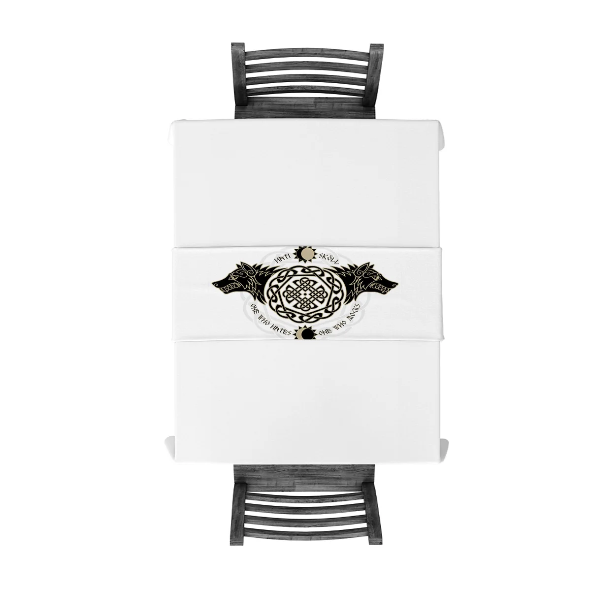 Викинг-Волк скатерть для украшения домашней вечеринки | Дом и сад