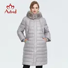 Astrid 2021 Зима Новое поступление зимняя куртка пуховик для женщин, унисекс, для мальчиков и девочек, качественная одежда, толстая хлопковая модный стиль, женские высокие зимние coatFR-2049