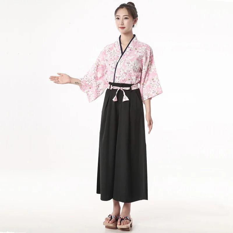 Женская рабочая одежда для ресторана и официанта японской кухни в стиле вишни