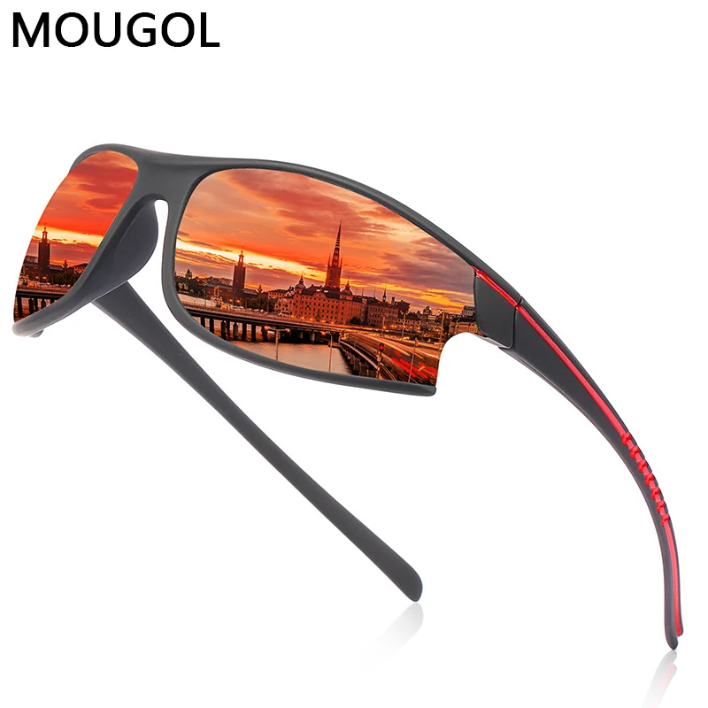 

MOUGOL new fashion polarized sunglasses male luxury brand designer retro driving sunglasses male goggles shadow UV400 design