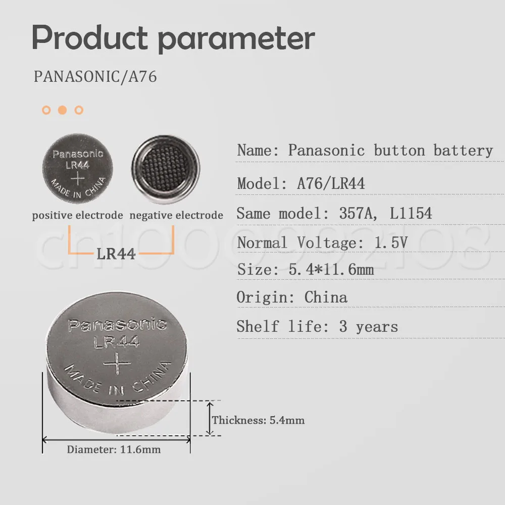 6 шт. PANASONIC A76 100% оригинальный 1 5 в 0% Hg кнопочный аккумулятор LR44 AG13 SR1154 357 LR 44 для