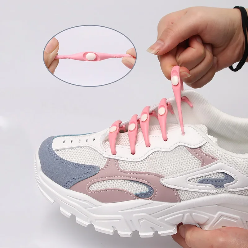 

Special No Tie Shoelace Lacing Elastic Silicone Shoelaces Kids Adult Sneakers Quick Shoe Lace 9 colors