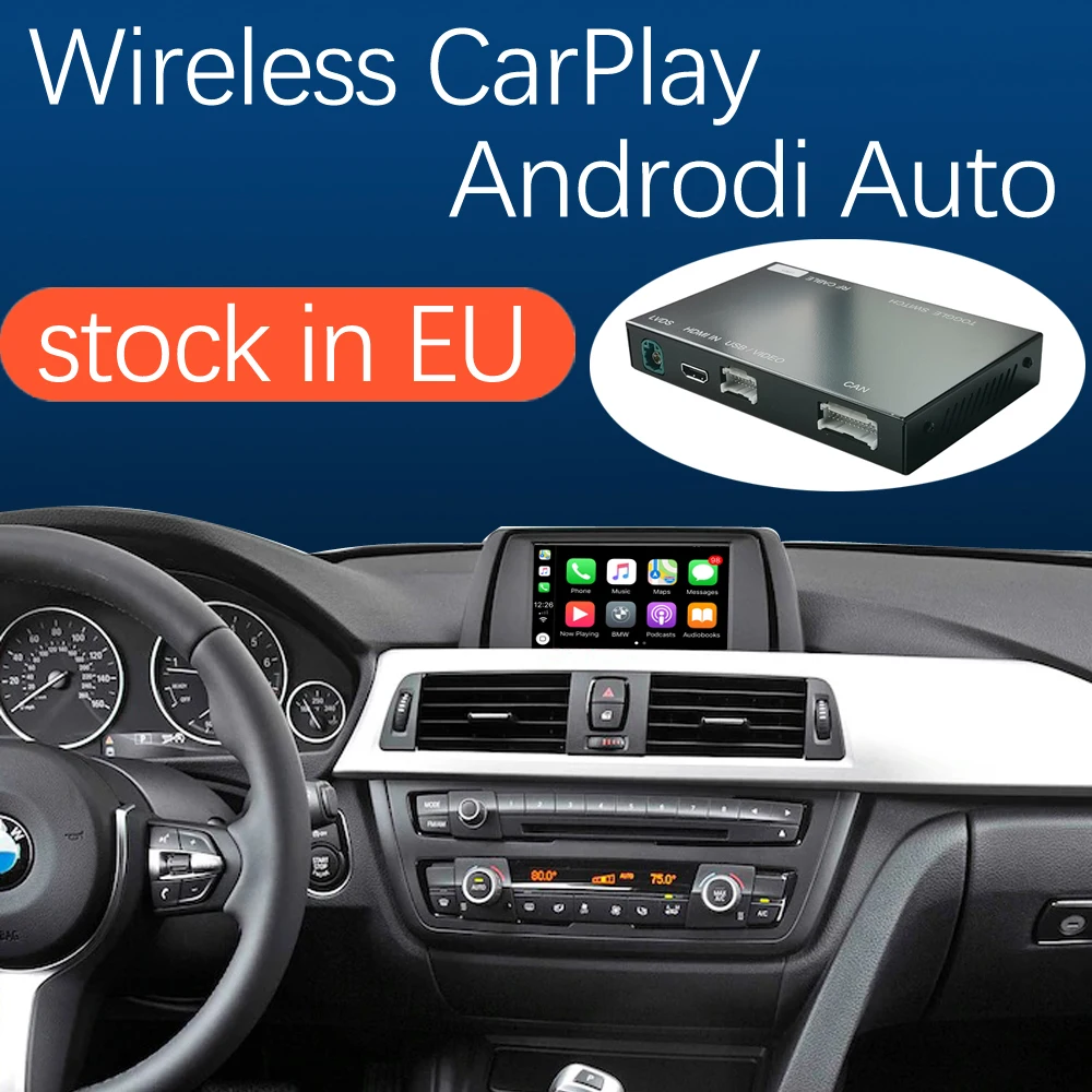 Беспроводной Apple CarPlay Android авто для BMW CIC системы 1 2 3 4 5 7 серии X1 X3 X4 X5 X6 F10 F11 F07 F01 F02 E84