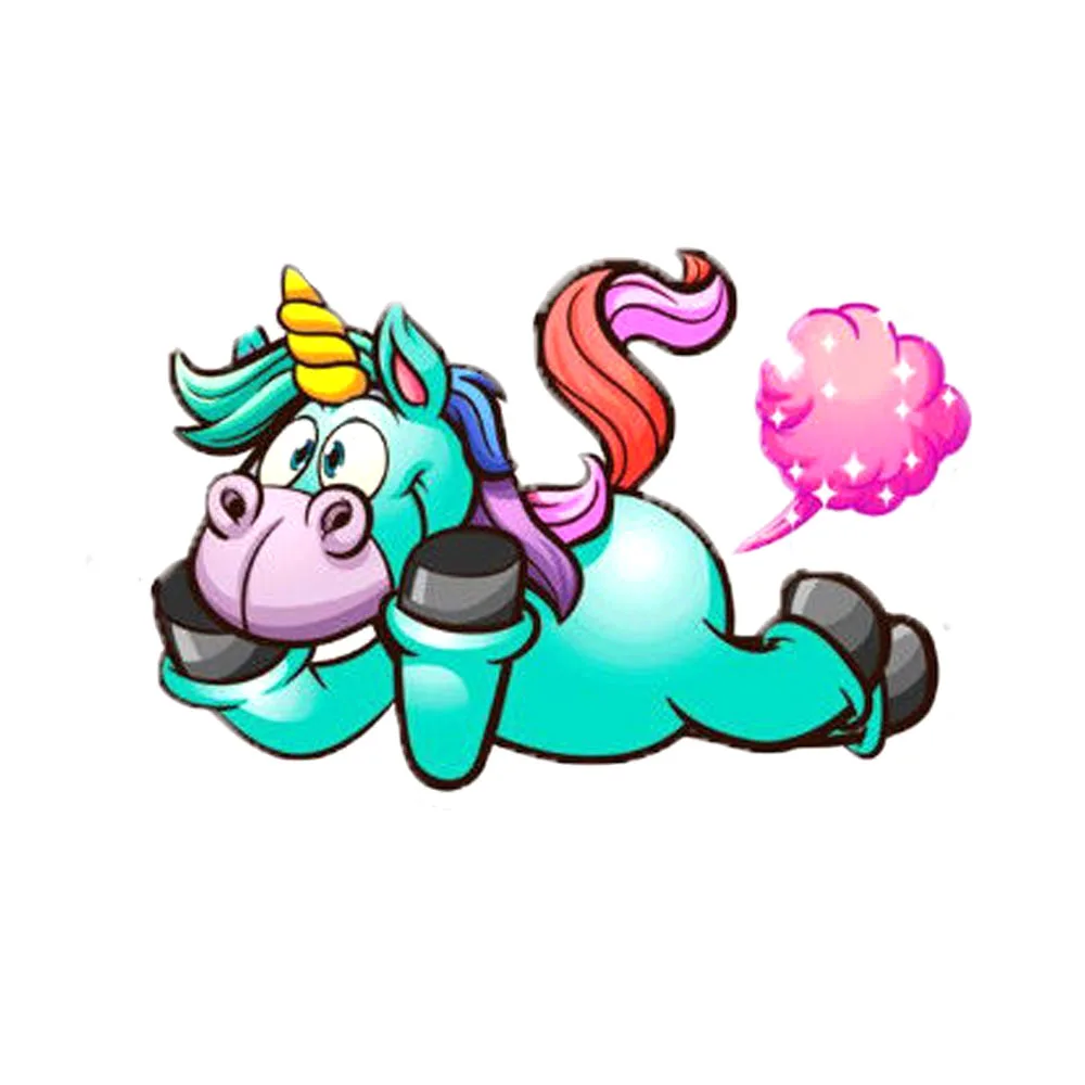 Забавная виниловая наклейка на бампер с изображением животного единорога