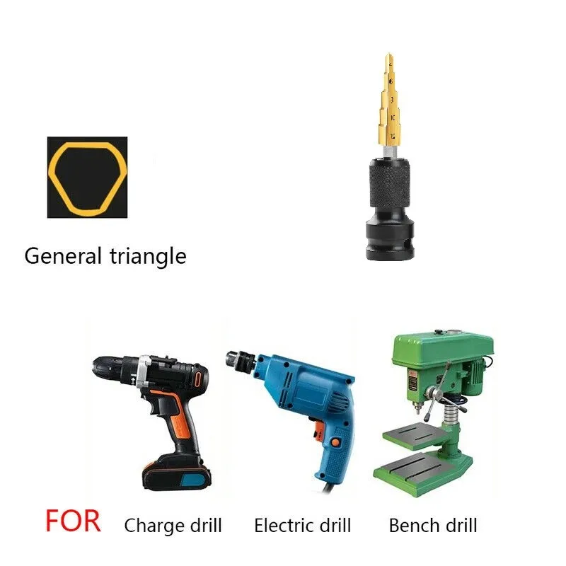 

Drill Drill Bit Groove Hex Hss Ratchet Socket Square Step Straight To 1/4