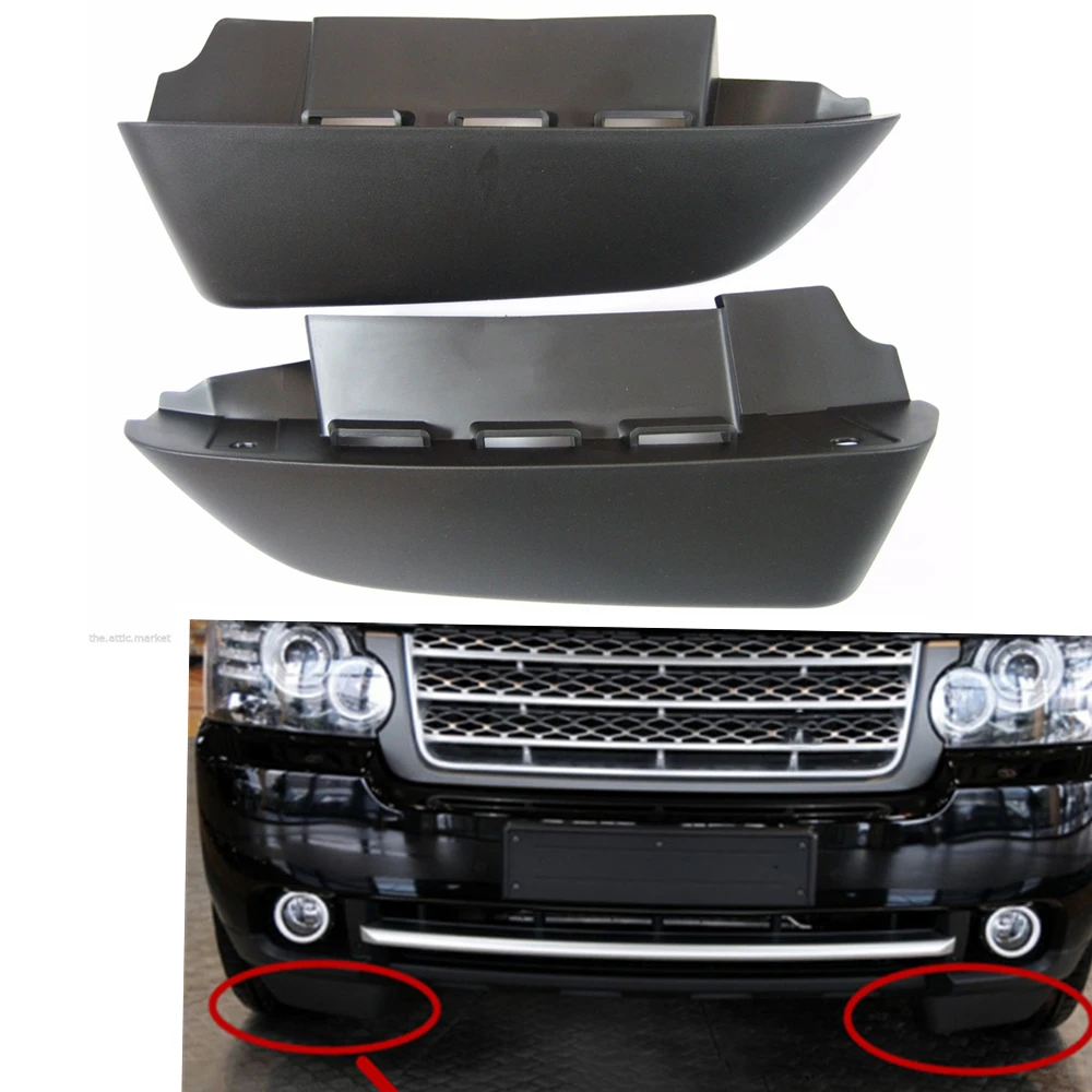

2pcs Front Bumper Conner Side Mouldings Cover For LR Range Rover 2010-2012 Car Exterior Lower Chin Trim Lip Protector Splitters