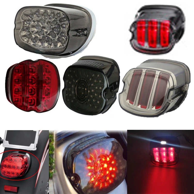 Дымчатый/красный задний светильник Светодиодный Интегрированный стоп сигнал