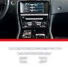 Наклейка на кнопку кондиционера воздуха для 13-15 Jaguar XJ, серебристая, 16 шт., аксессуары для модификации