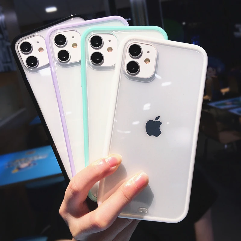 Противоударный бампер прозрачный силиконовый чехол для телефона iPhone 12 Pro 11Pro Max X XR