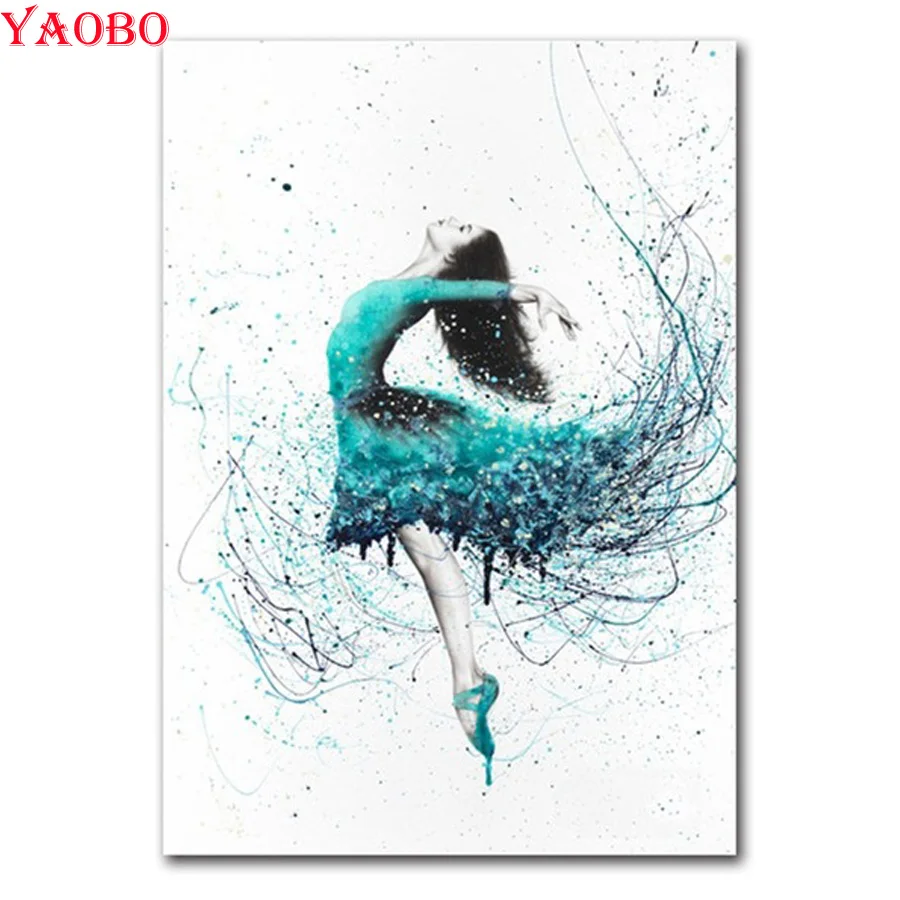 

diy diamond painting Watercolor Ballet Dance Girl 5d full square round diamond mazayka embroidery crystal painting mosaic kit