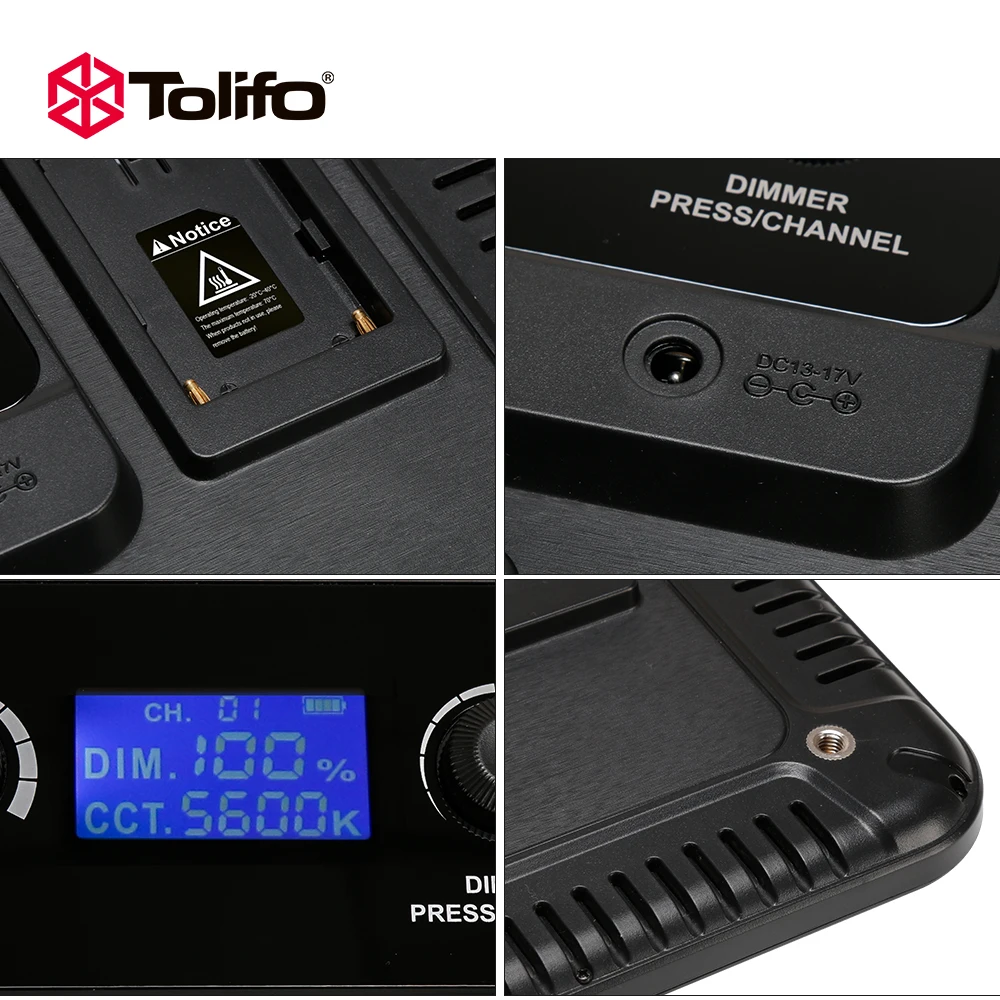 Светодиодный светильник Tolifo PT F60B 600 шт. двухцветная приглушаемая ультра яркая