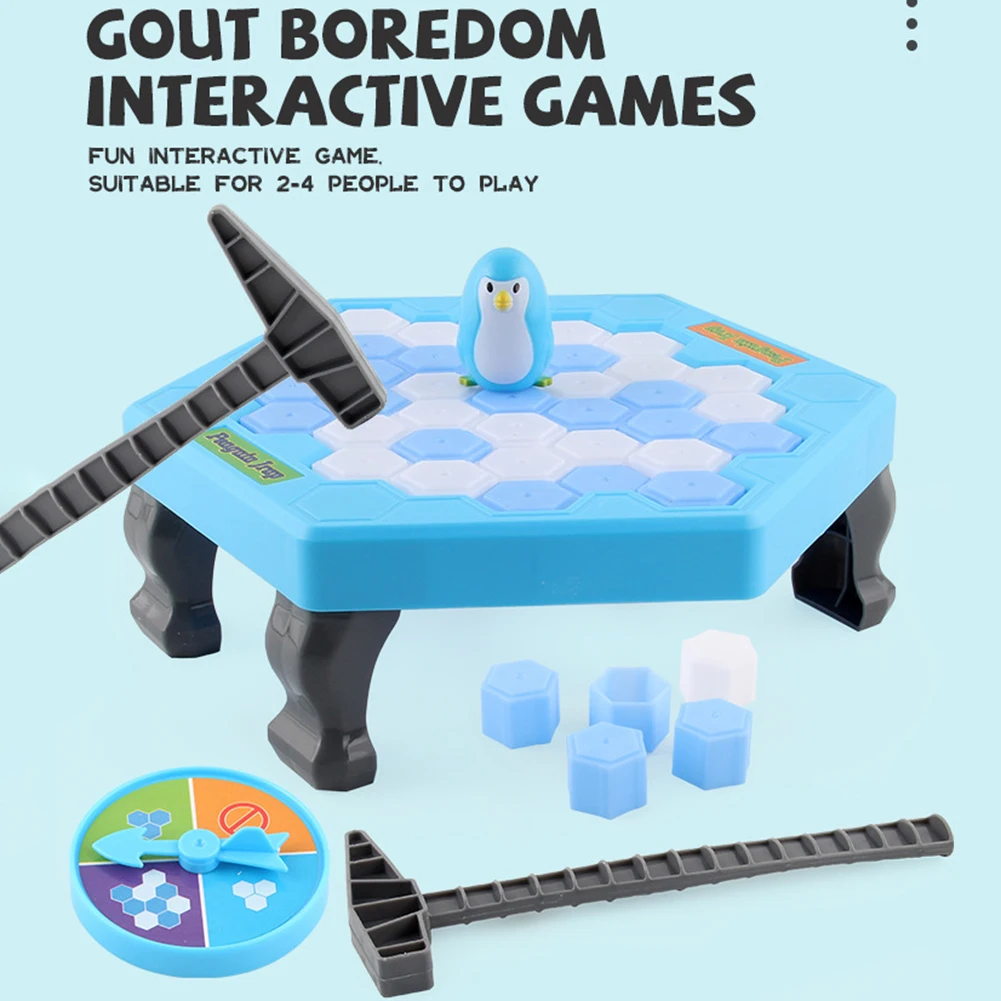 

Puzzle Game Classic Parent-child Toys Save Penguin Break Ice Block Hammer Trap Puzzle Baby Early Educational Toy