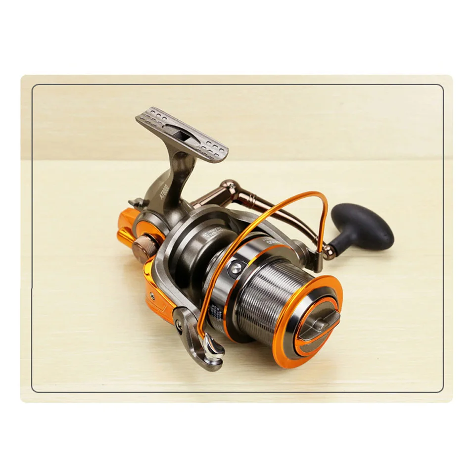 AT8000-9000 Metal Spinning Fishing Reel Large Lure Bait Cast Long Shot Rod Reels Sea Boat Raft Angling for Trout Bass Carp Fish | Спорт и