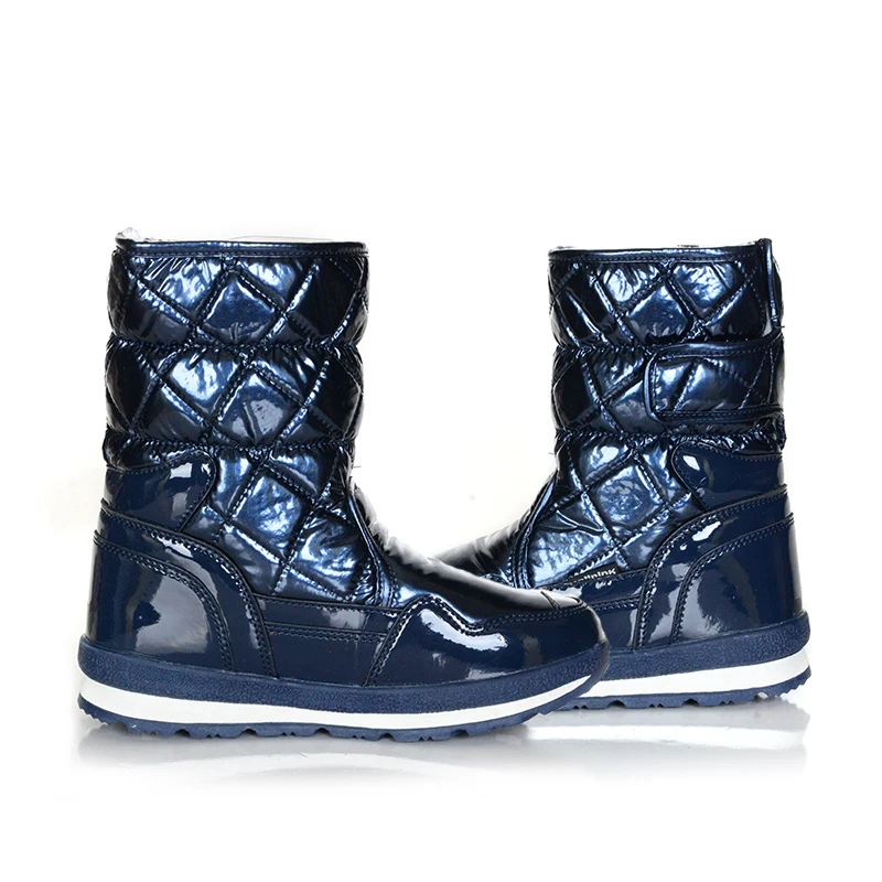 

Waterproof Winter Snow Boots Women 41 Big Size Anti Slip Warm Fur Shoes Mid Calf Female Fashion Snowboots for Witner 2021 New