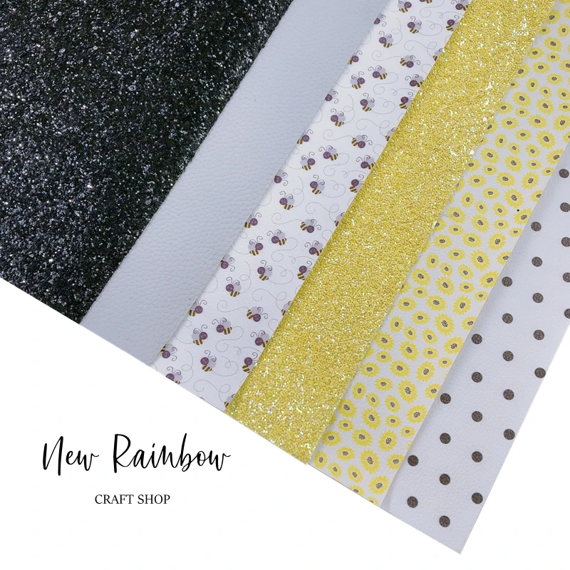 Новинка Радуга 30x22 см A4 занятые пчелы из искусственной кожи и крупный Блестящий