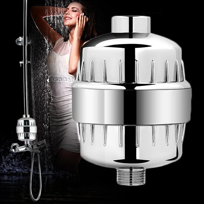 

15 Layers of Filtration 10 Stages Shower Water Filter Remove Chlorine Heavy Metals - Filtered Showers Head Soften for Hard Water