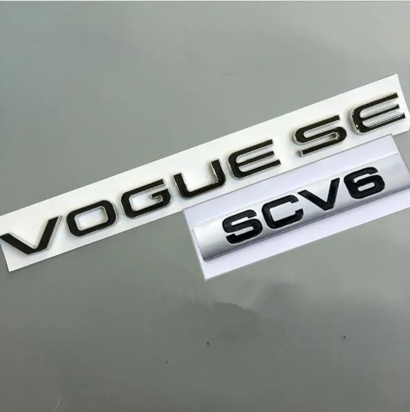 L SDV8 SCV6 Эмблема письмо бар для Range Rover VOGUE VOGUESE Расширенный Executive Edition автомобиля боковой край эмблема на багажник Стайлинг наклейка - Название цвета: black VOGUESE SCV6