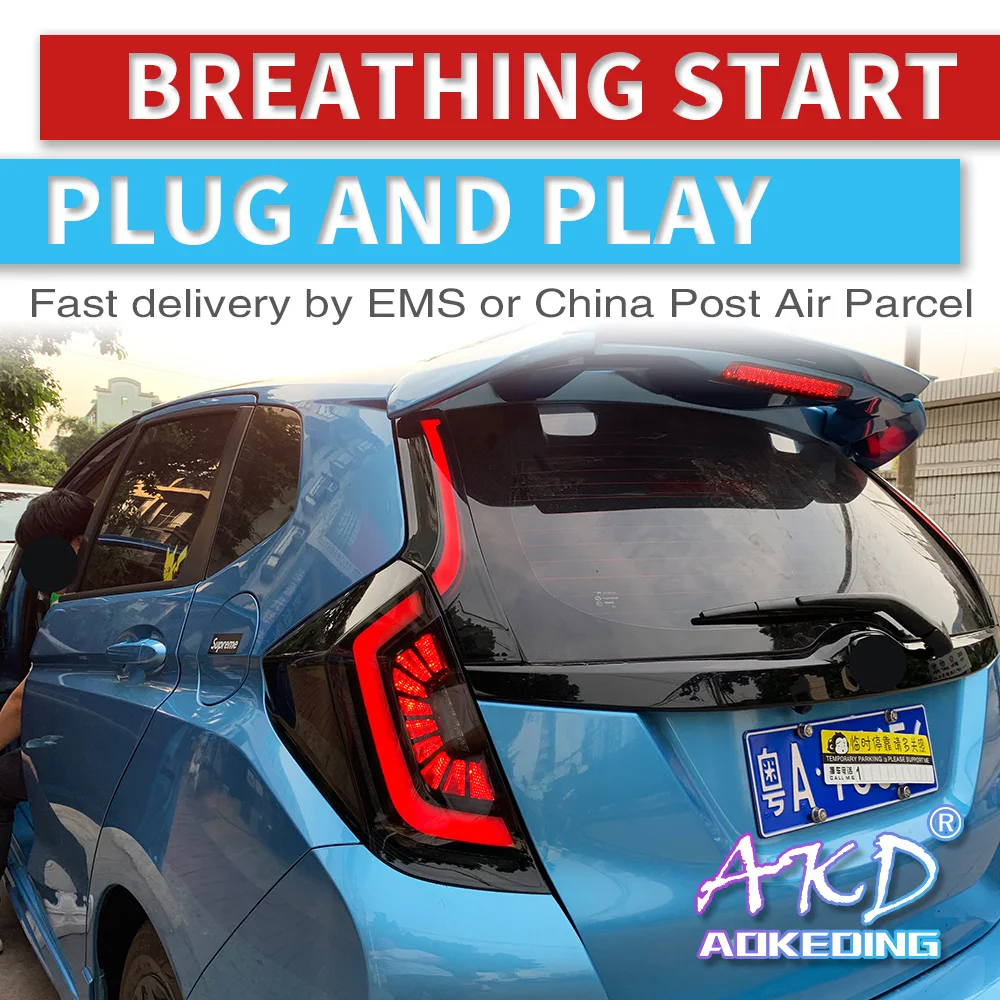 

Car Styling Case For HONDA Fit Jazz Taillights 2014-2019 LED Tail Light LED Rear Lamp DRL+Brake+Reversing+dynamic turn signal