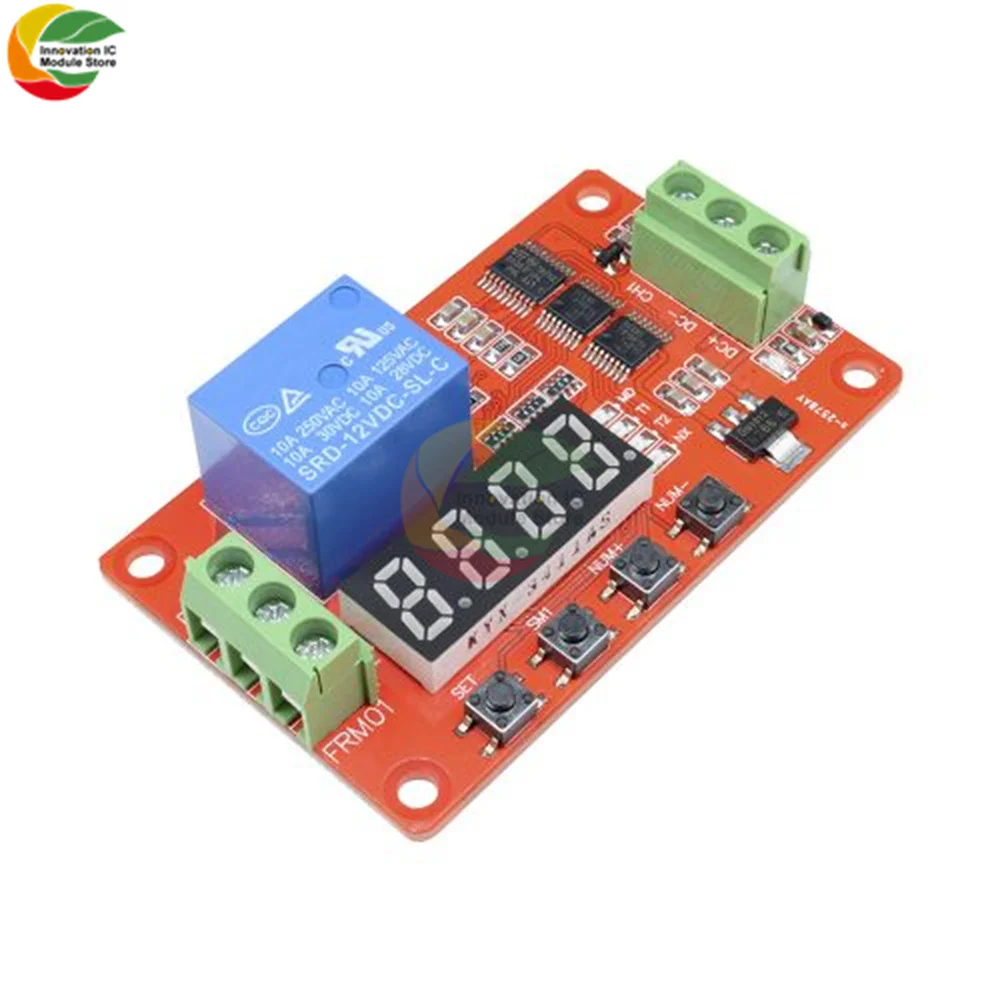 Реле времени 12 В постоянного тока светодиодный ное Цифровое реле с