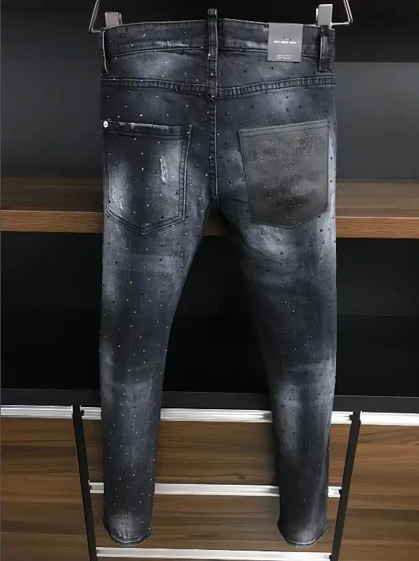 Authentic Classic DSQUARED2 Men's Tube Jeans Casual Motorcycle Party Streetwear Pant 2021 9708