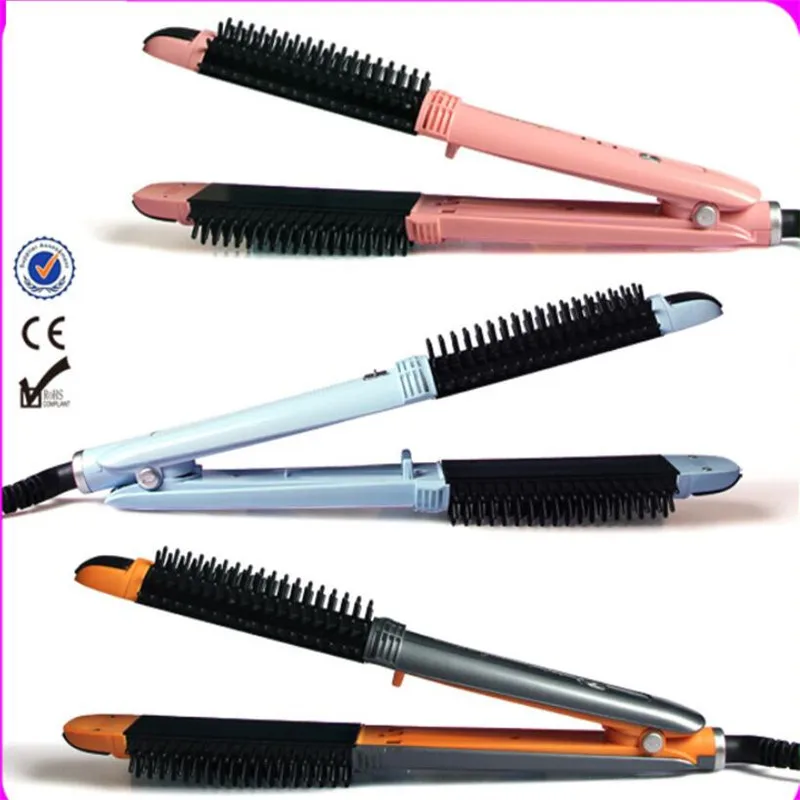 2 в 1 электрическая плоская железная щетка с палочкой керамическая 32 мм
