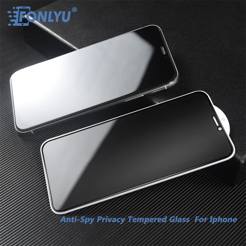 

10pcs Privacy Screen Protectors for IPhone 12 11 Pro Max 13 Mini Anti-spy Protective Glass for IPhone XS XR X 7 Plus