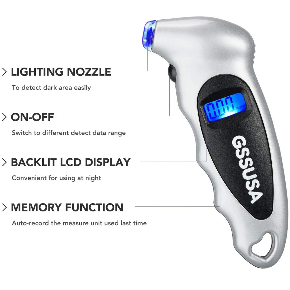 Цифровой датчик давления в шинах 150 PSI 4 настройки для автомобиля грузовика