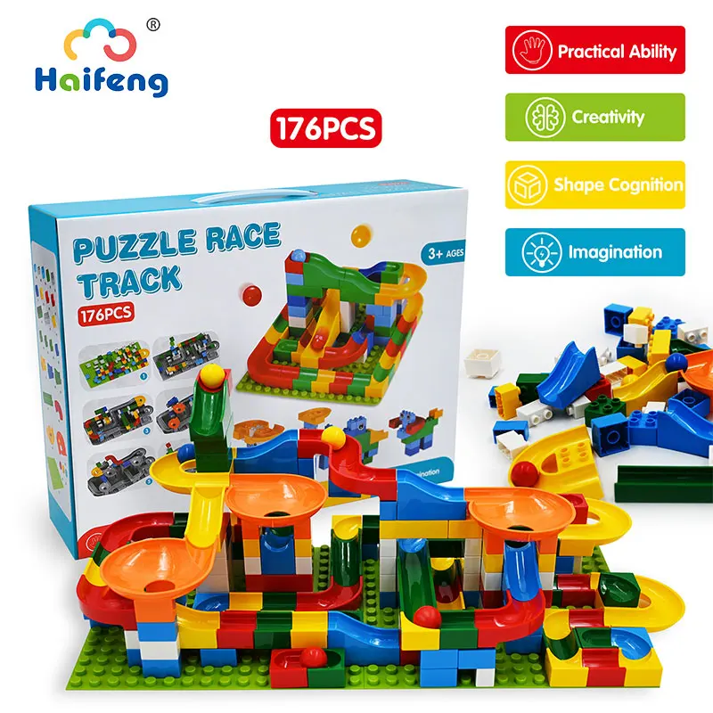 

Christmas Gifts Marble Runs Set for Kids 176 PCS Marble Maze Tracks for 3+ Year Old Boys and Girls Marble Tracks Building Block