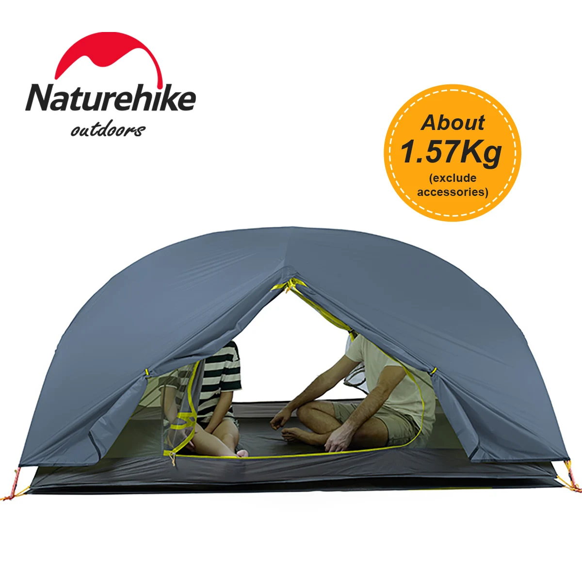 Billig Naturehike Mongar Wasserdichte 2 Person Ultraleicht Outdoor Zelt 15D Nylon Stoff Doppel Schicht Camping Zelt NH19M002-J