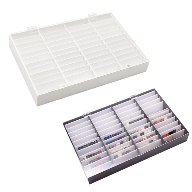 

Fake Nail Tips Storage Box 44 Compartments Nail Tips Color Display Holder Nail Art Decoration Container