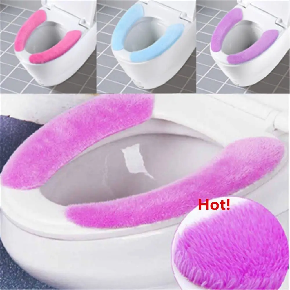 

Fashion Health Sticky Household Soft Warm Plush Mat Seat Cover Washable Bathroom Toilet Seat Filling
