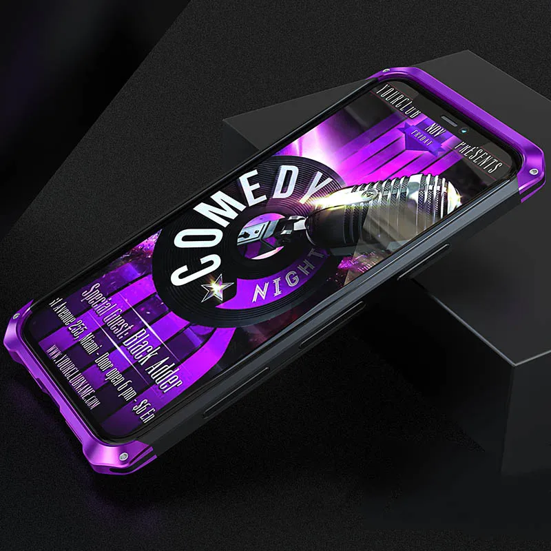 Противоударный защитный чехол для iphone 11 Pro Max металлический бампер жесткий из ТПУ